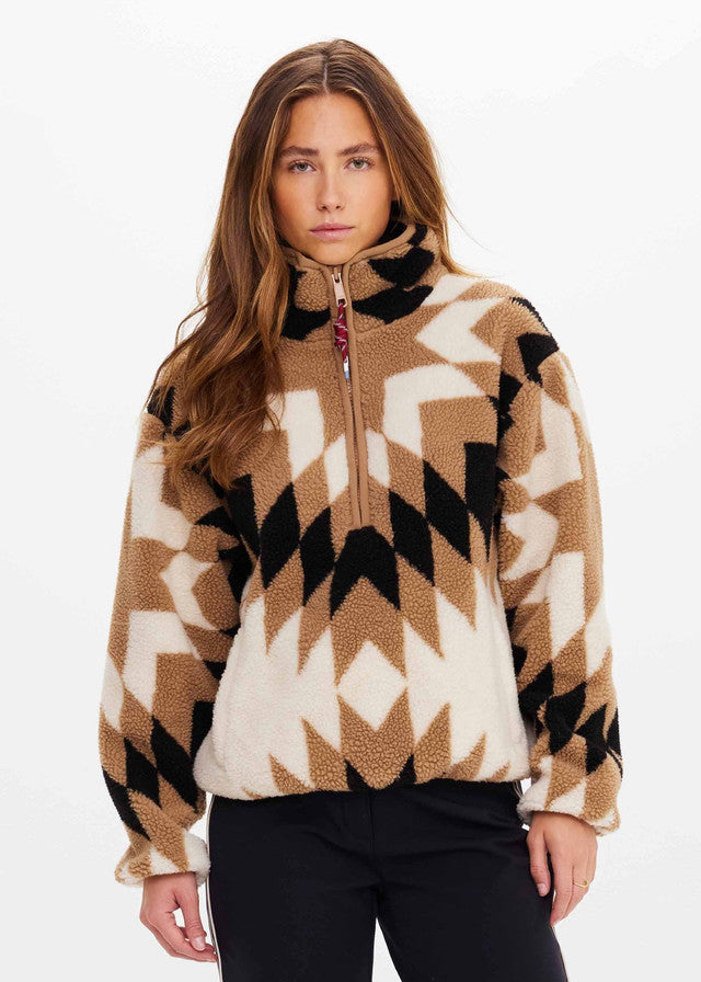 The Upside Harlow Fleece Pullover - Maple Chaud