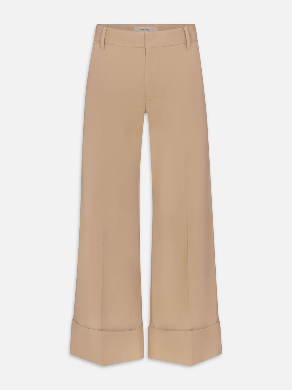 Frame The Cuffed Slim Palazzo Trouser - Khaki