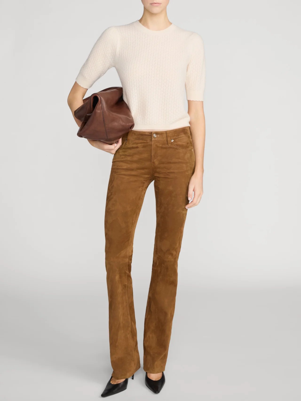 FRAME The Gathered Honeycomb Sweater
