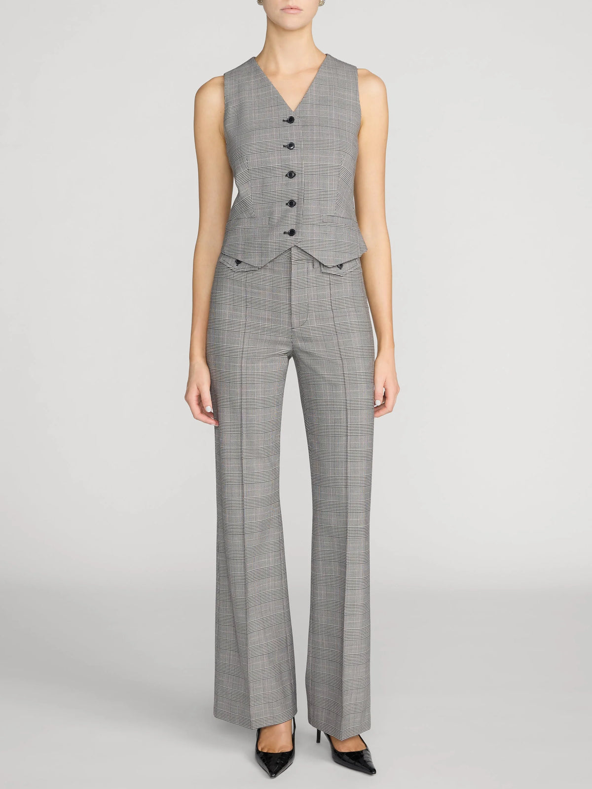 Frame The Reboot Trouser - Black Plaid