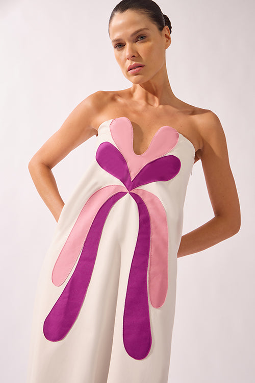 STRUCTURED PETAL MAXI DRESS