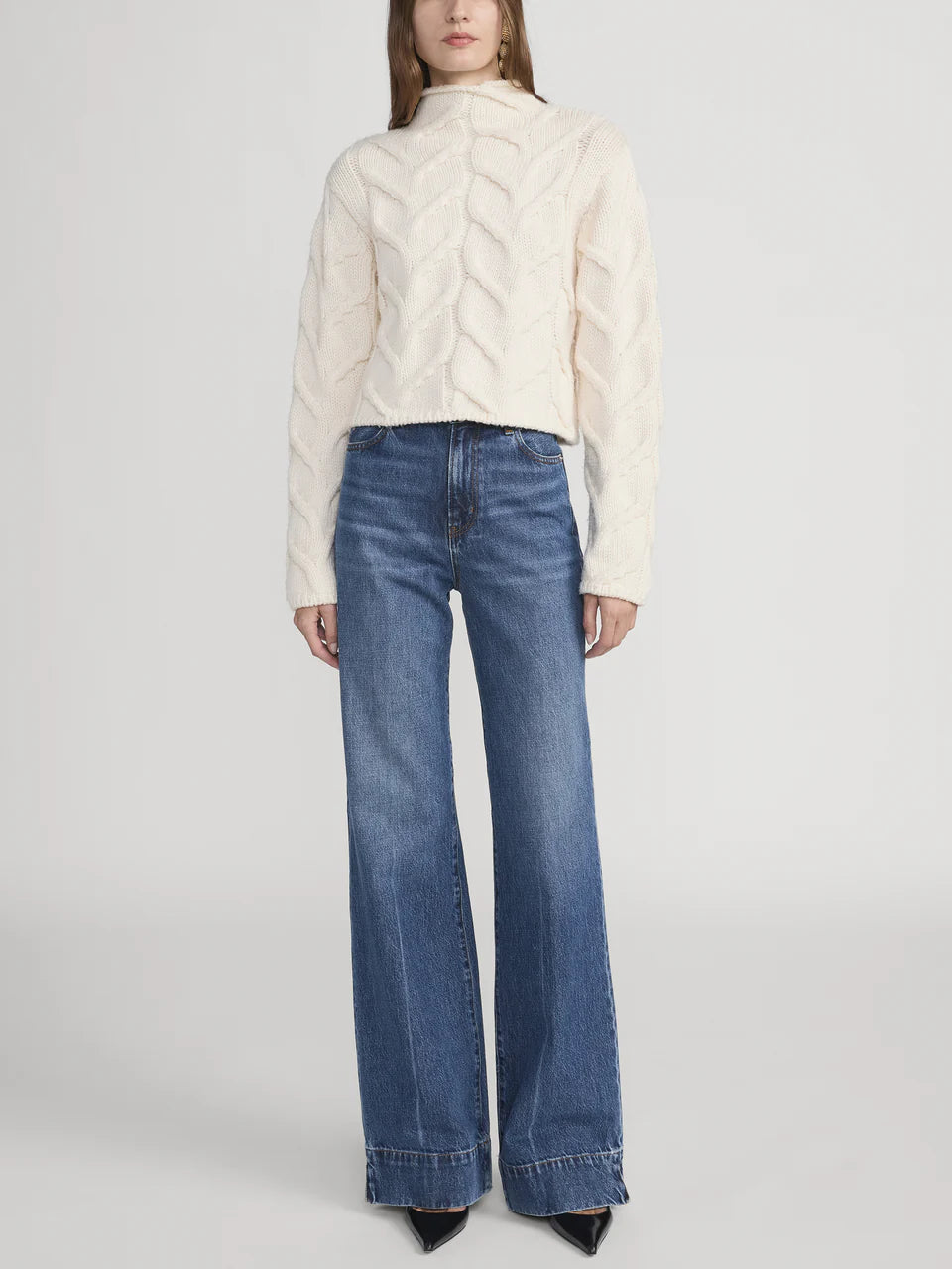 Frame The Cable Funnel Sweater