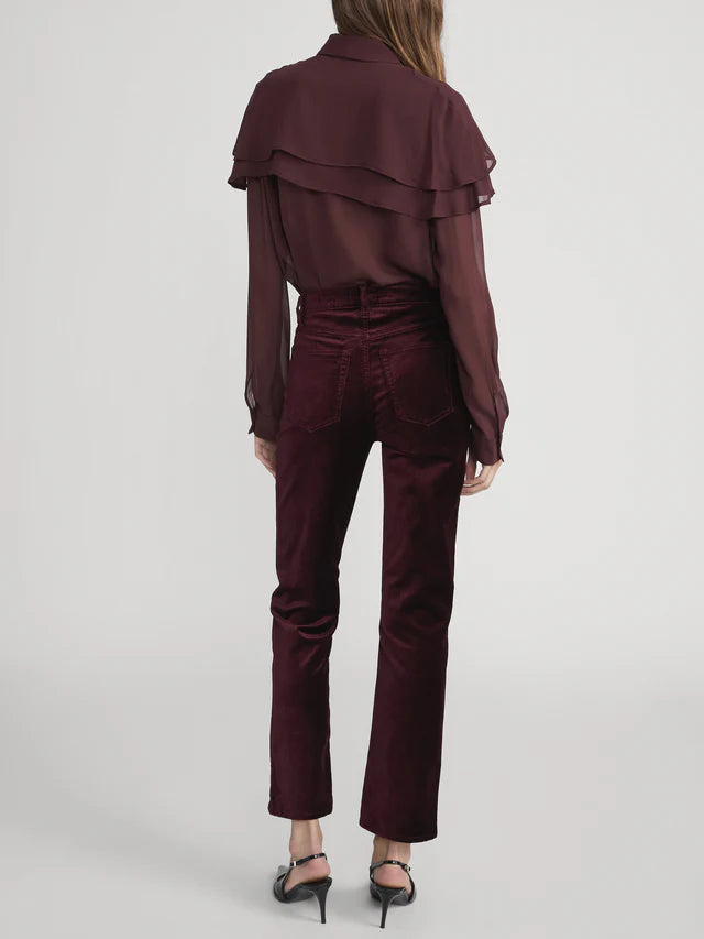 Frame Le Sleek Straight Velveteen Pant