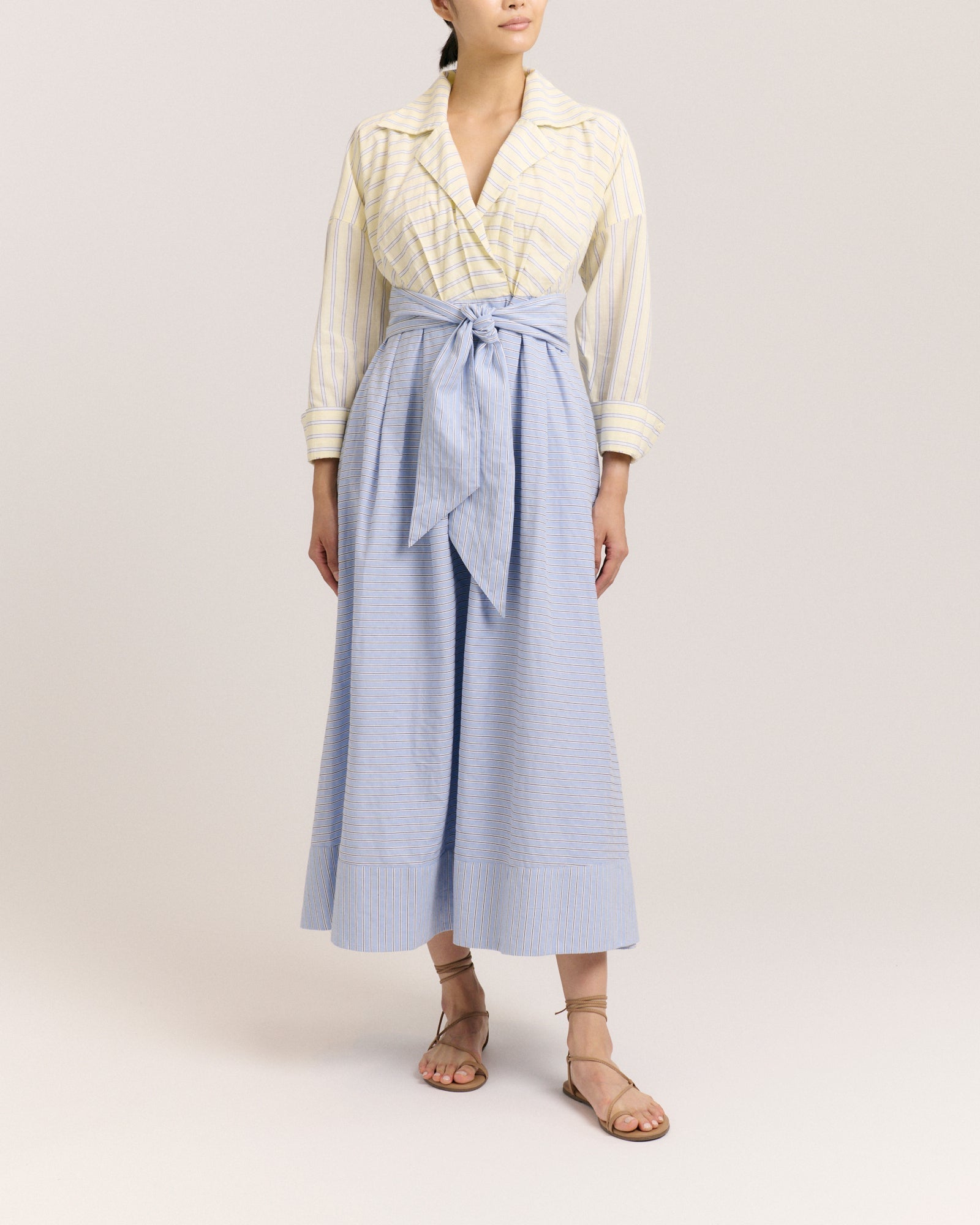 SU26 Johanna Dress-Banana Stripe