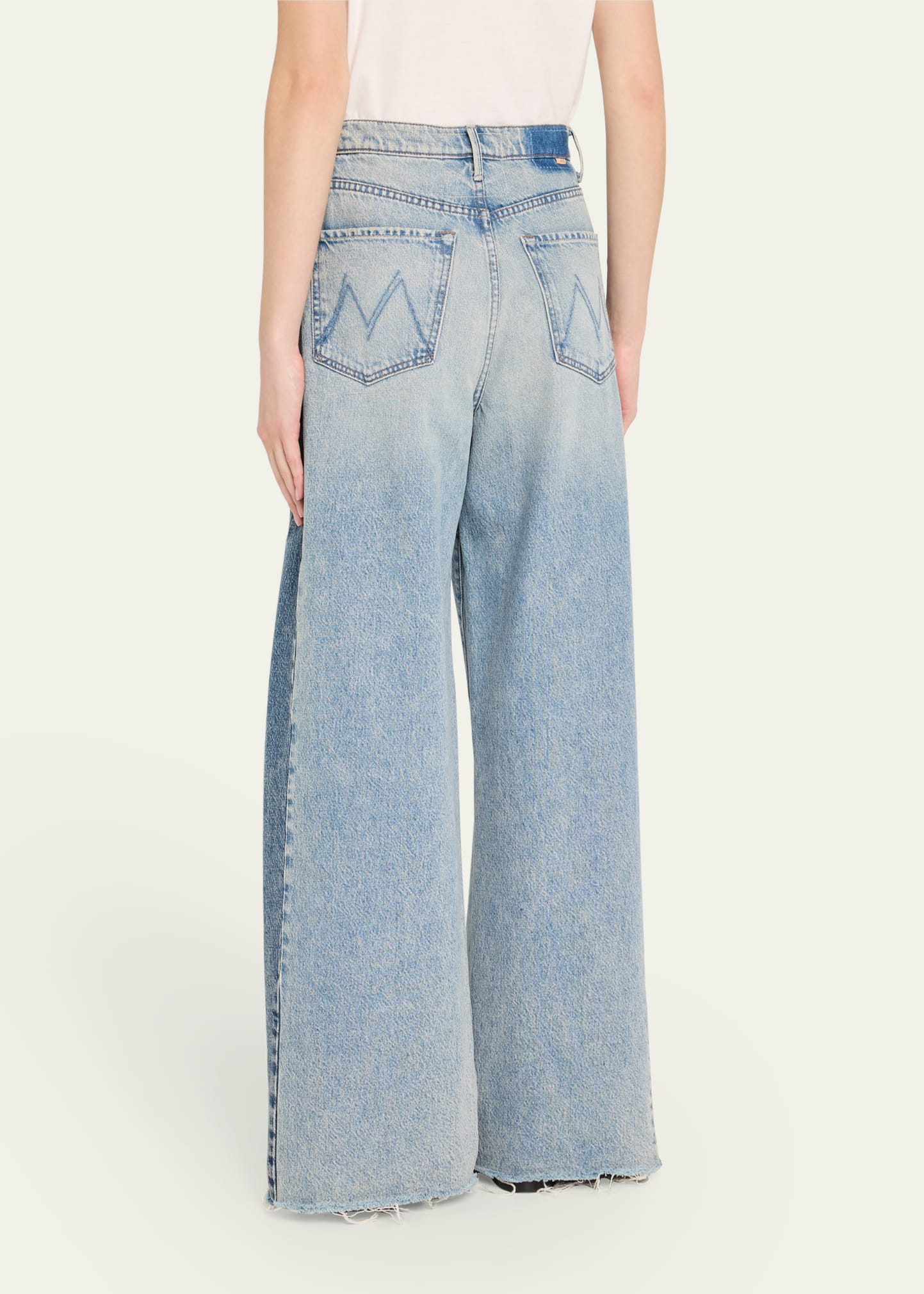 Mother Denim Pipe-Dream Button Sneak Fray