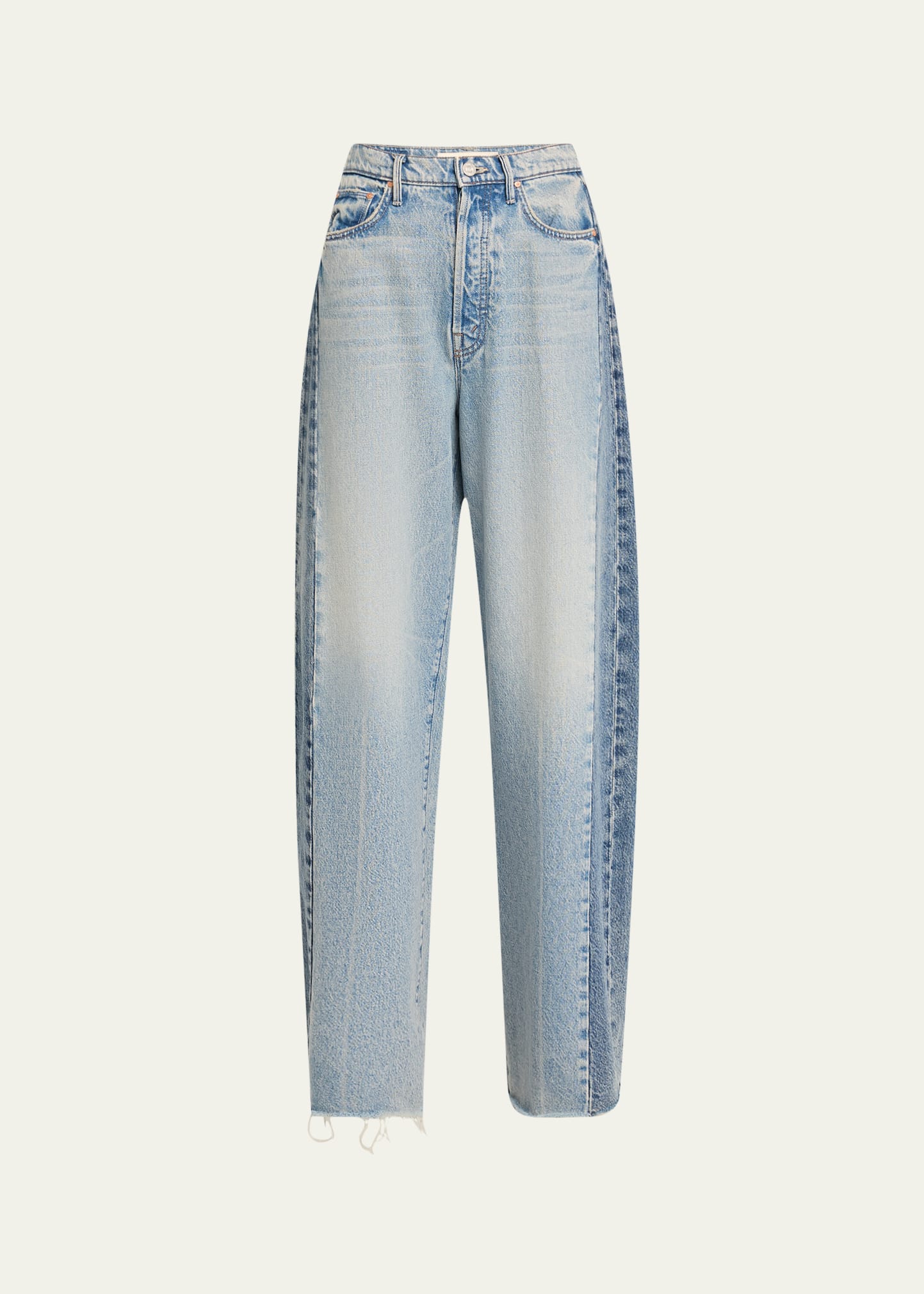 Mother Denim Pipe-Dream Button Sneak Fray