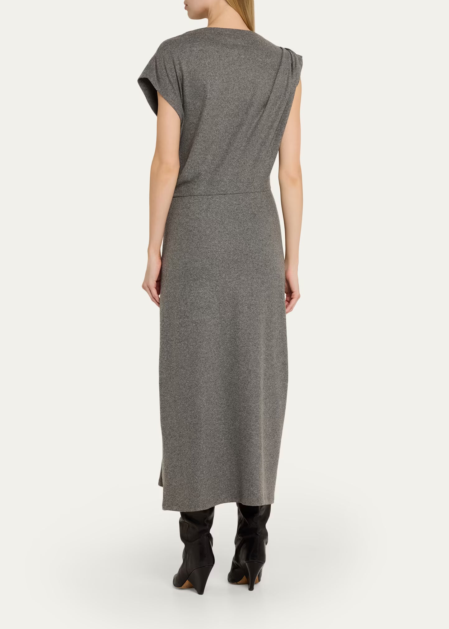 Isabel Marant Naerys Asymmetric Knit Midi Dress