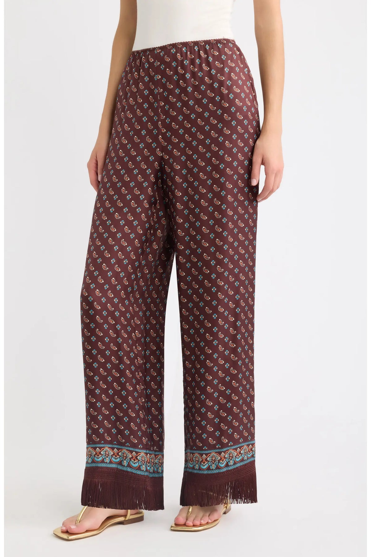 Doen Lavon Fringe Pant - Deauville Paisley