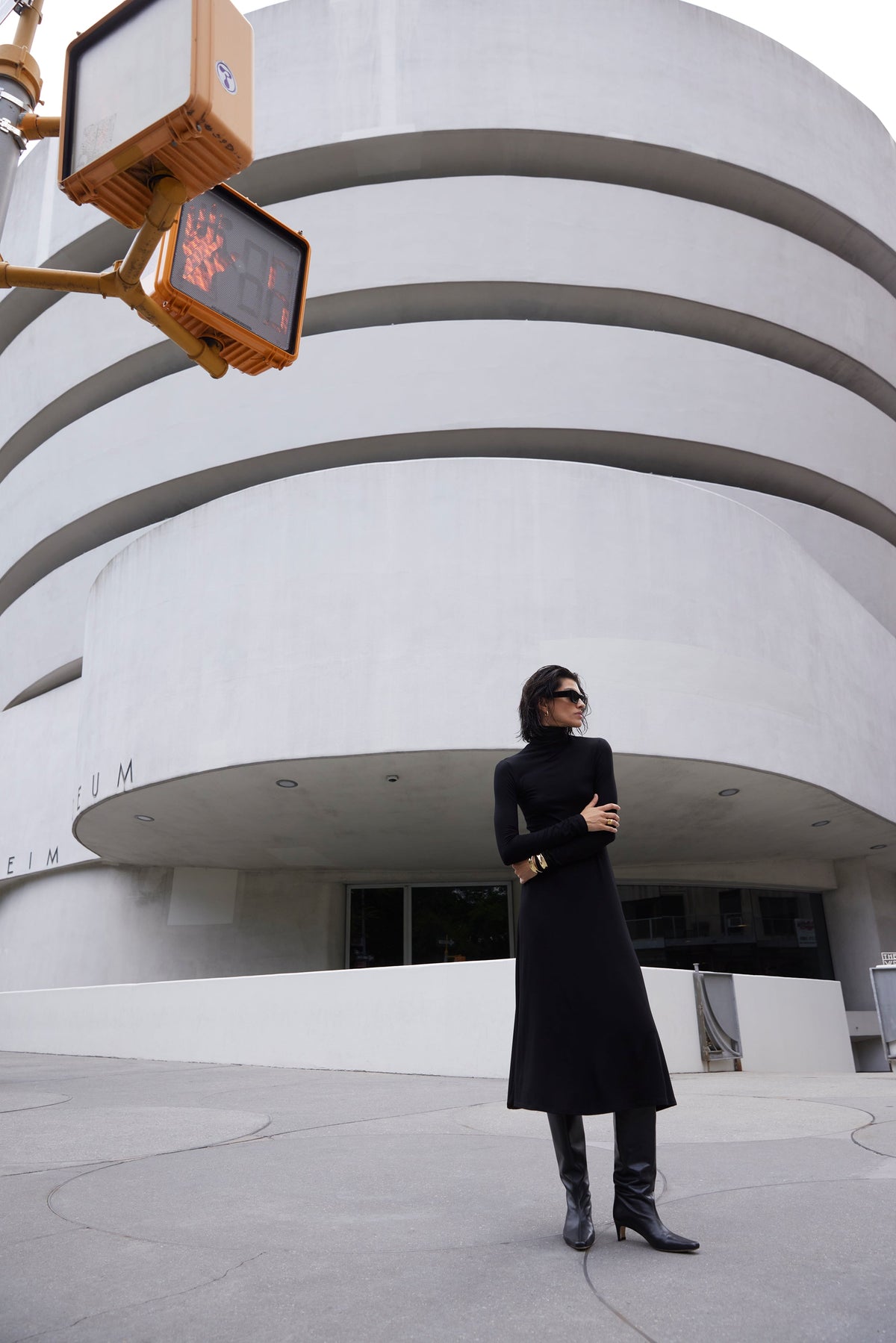 The Turtleneck Dress in Black - WS