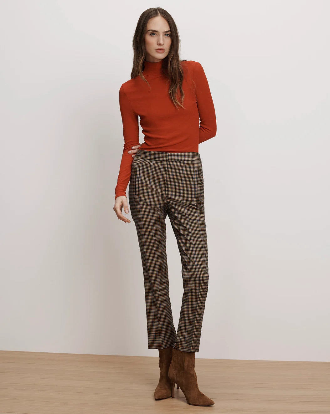 Veronica Beard Arte Kick-Flare Pant - Russet Multi