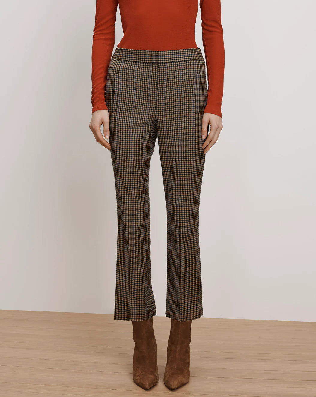 Veronica Beard Arte Kick-Flare Pant - Russet Multi