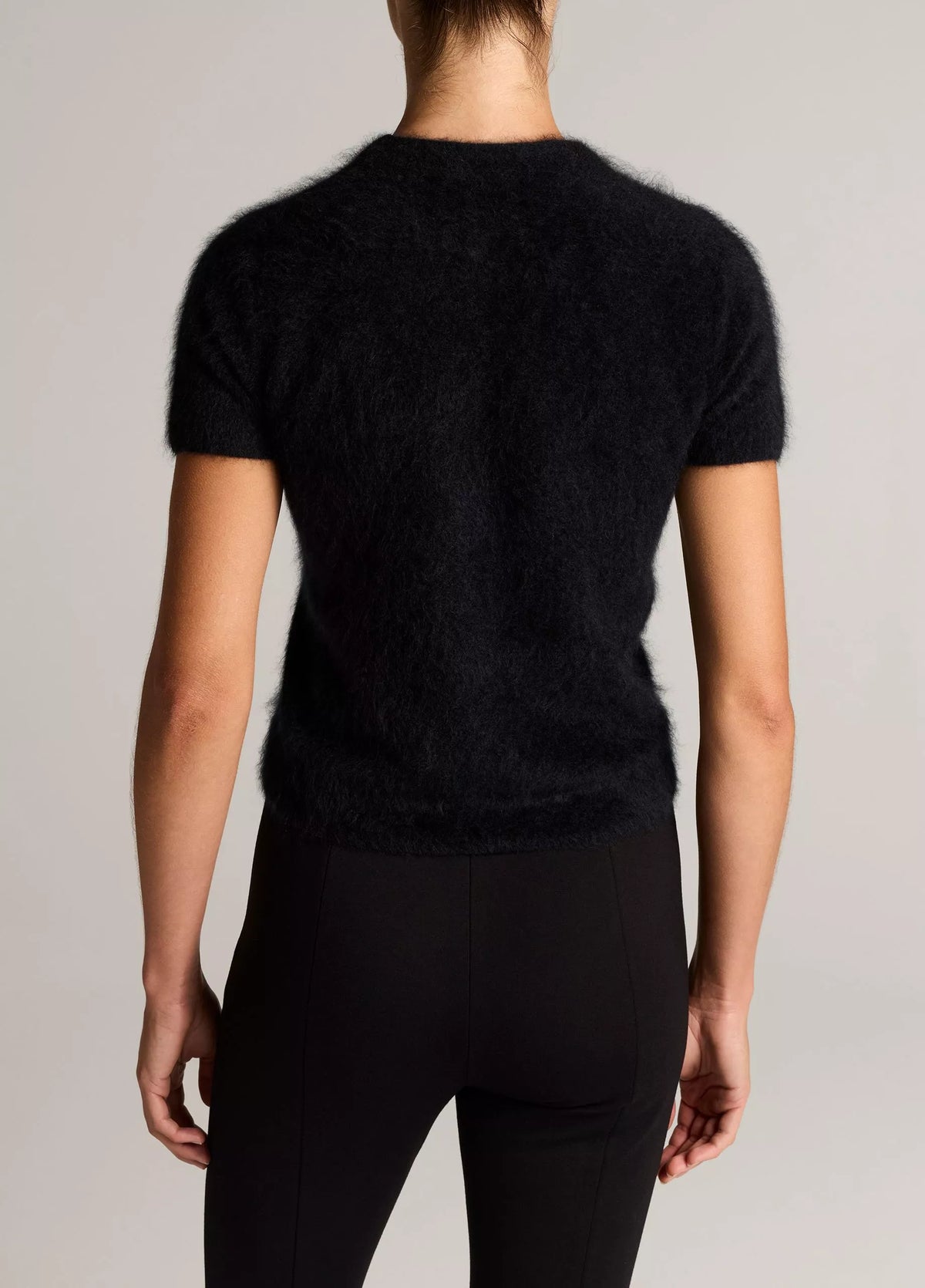 Vince Brushed Cashmere S/S Crewneck Sweater
