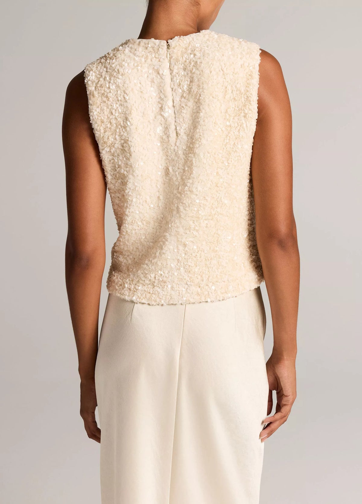 Vince Sequined Velvet Shell