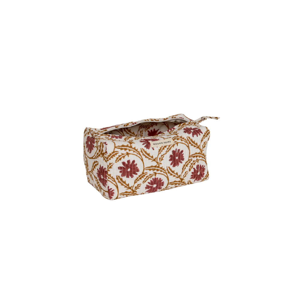 Maison Poire Marguerite Small Toiletry Bag - Red