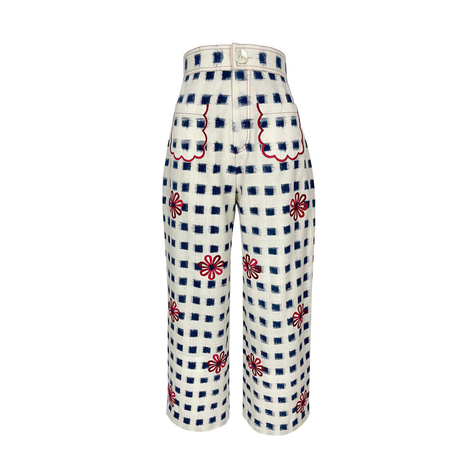 De Castro Costal Check Trousers