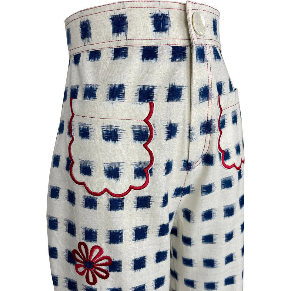 De Castro Costal Check Trousers