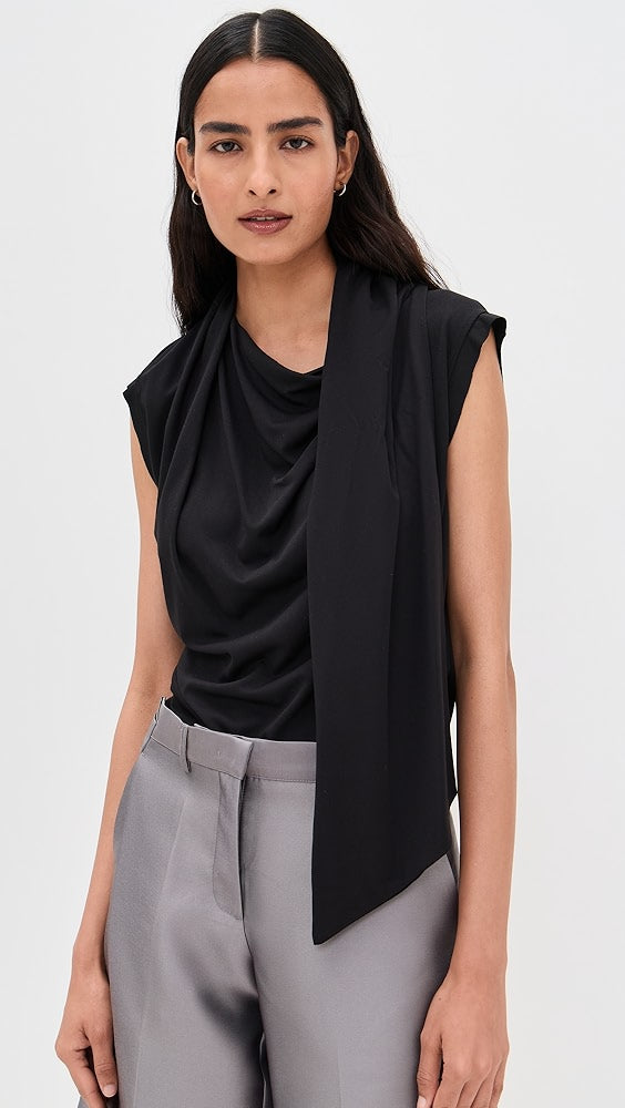 The Garment Scarf Tee - Black