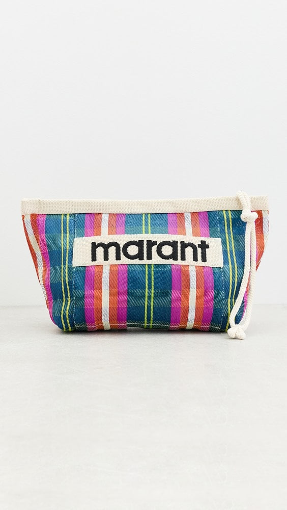 Isabel Marant Powden Cosmetic Case - Navy/Orange