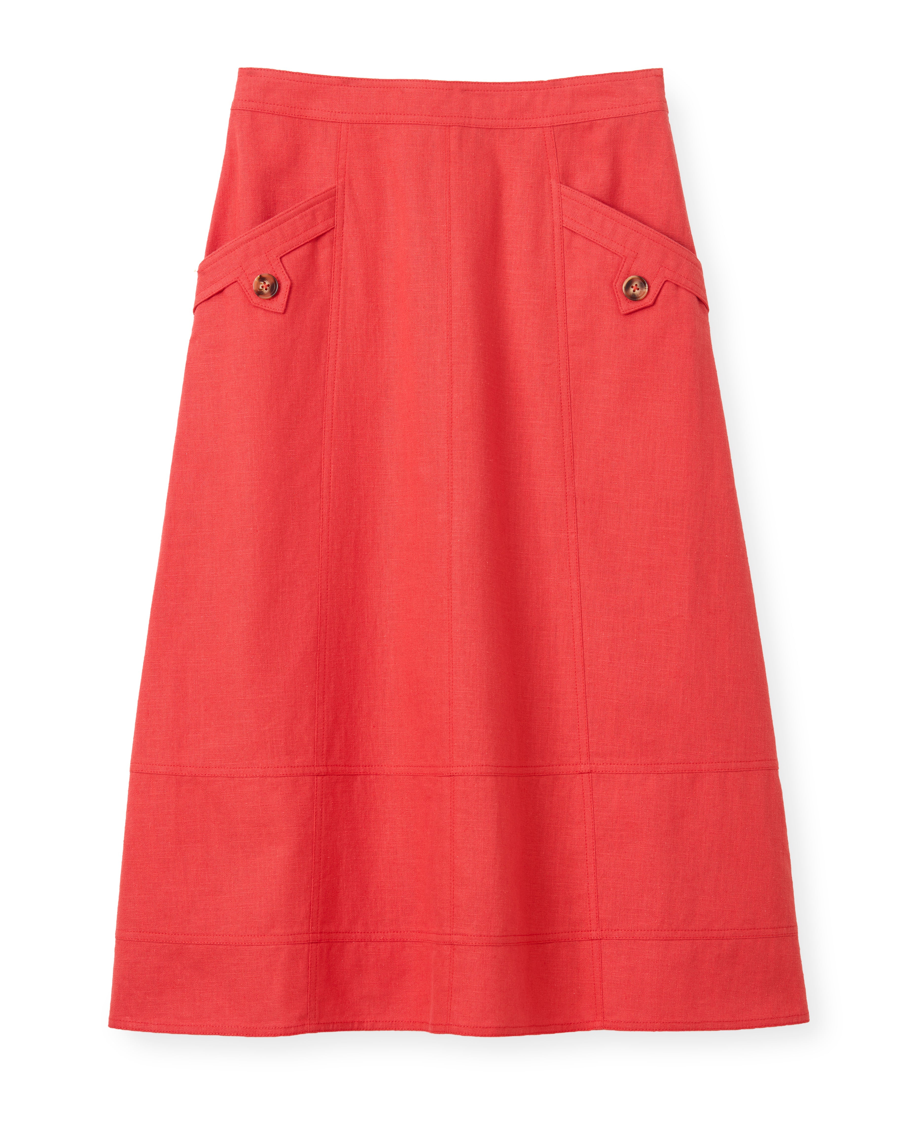 SU26 Alice Button Skirt-Poppy