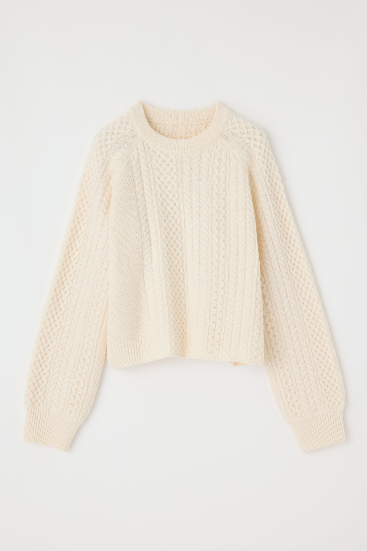 Moussy Vintage Panel Cabled Sweater - Ivory