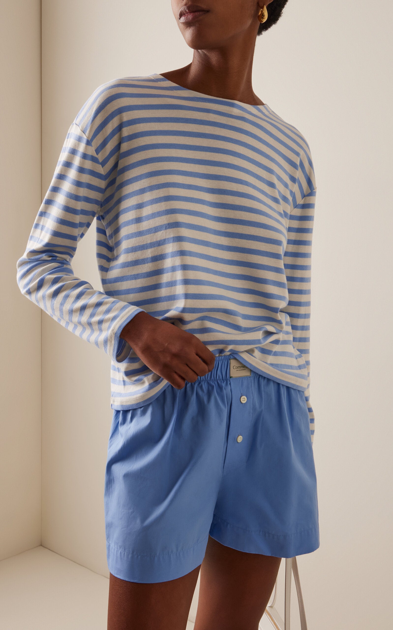 Closed Cotton Stripe L/S Tee