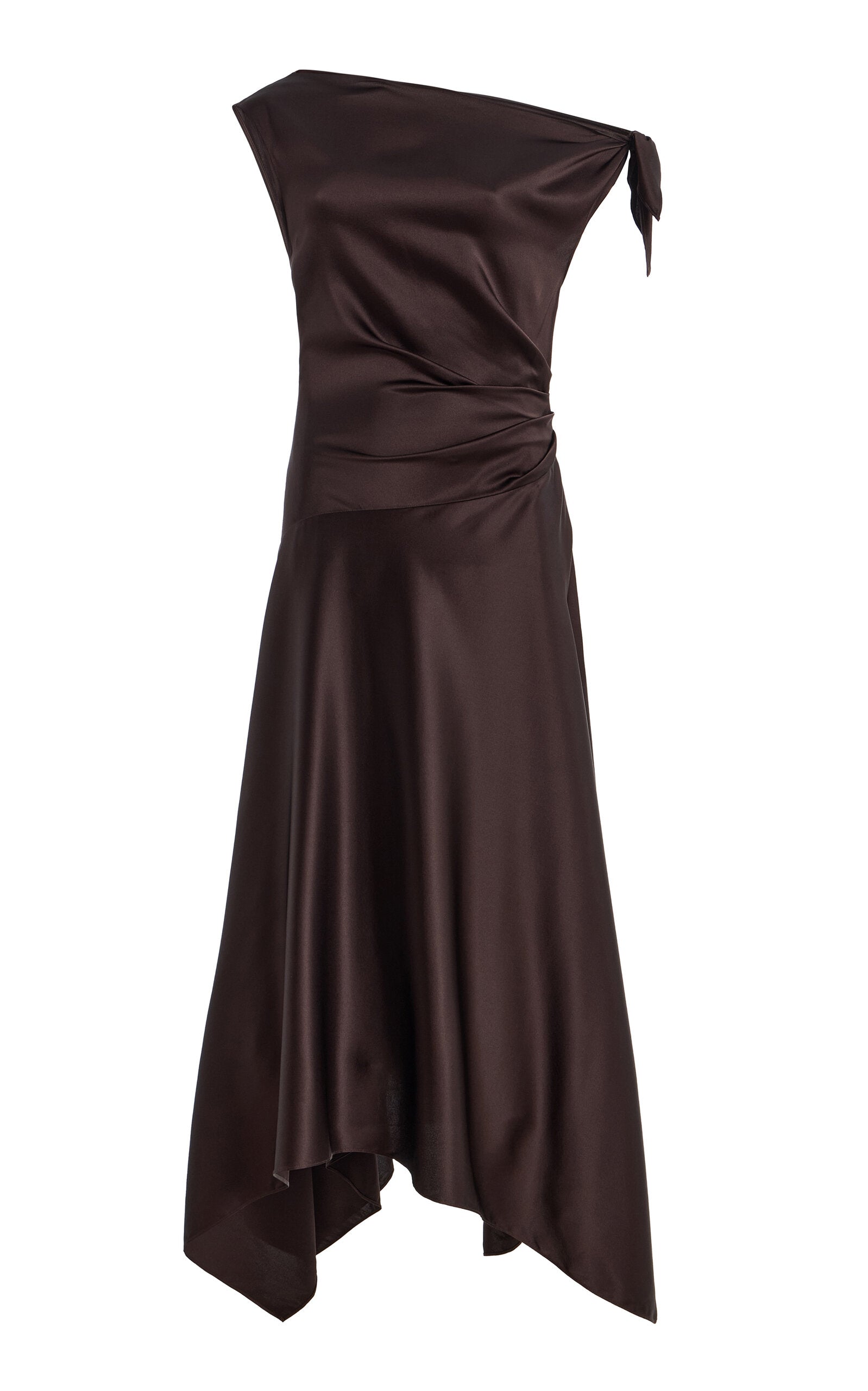 Staud Portia Silk Dress - Earth