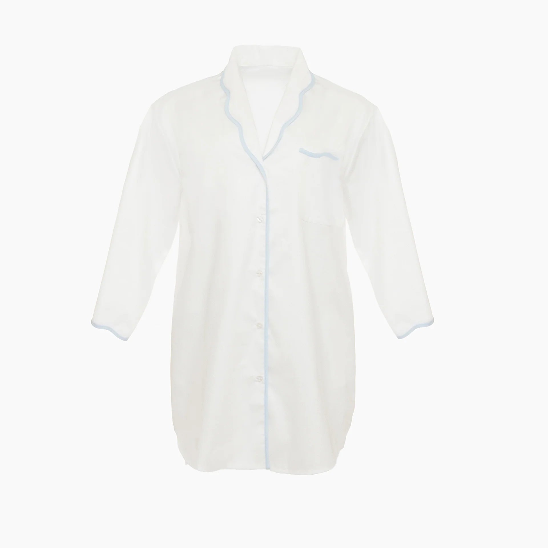 Lenora Vandy Scalloped Tape Trim Nightshirt