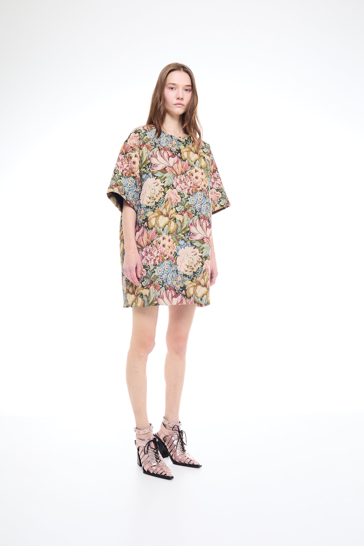 BROCADE TEE DRESS