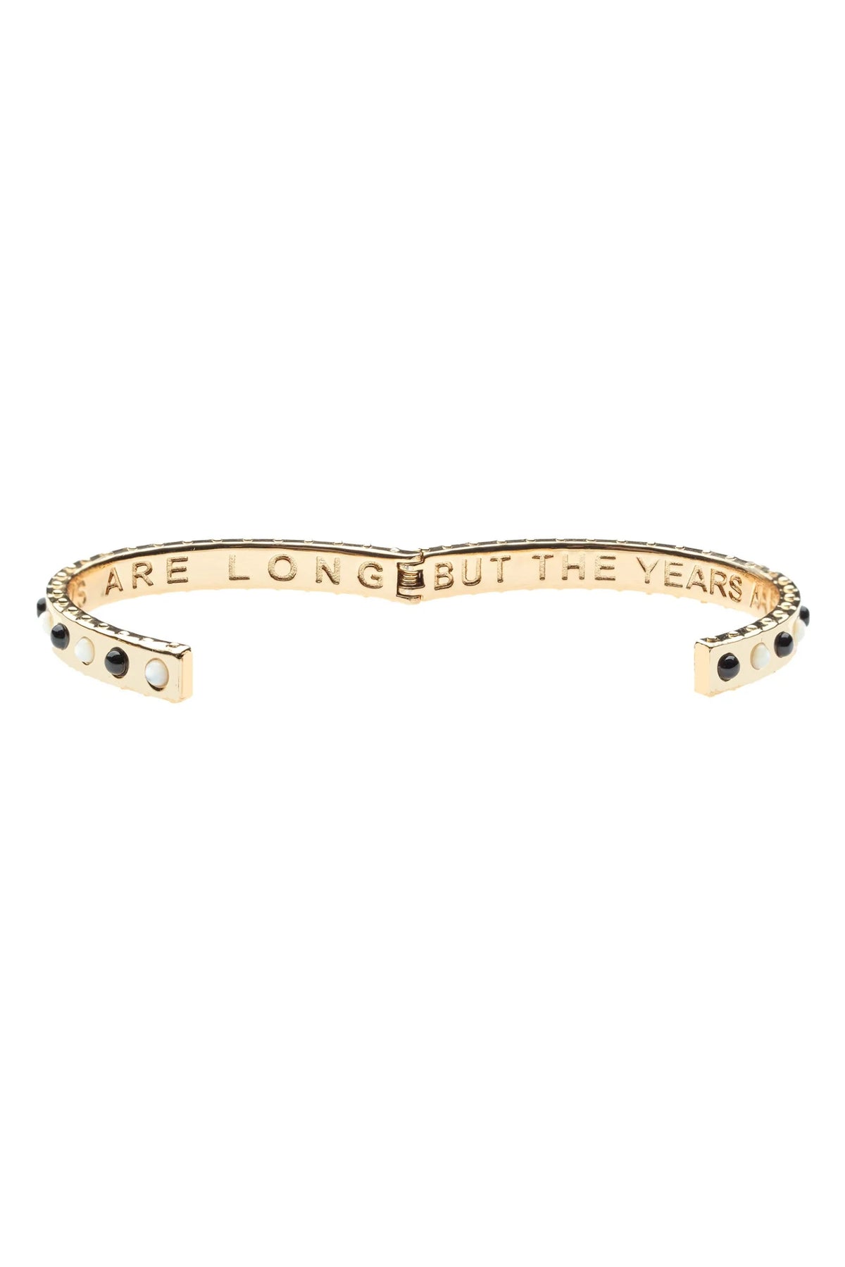 Jane Win FOREVER Time Flies Bangle - Onyx/Mother of Pearl
