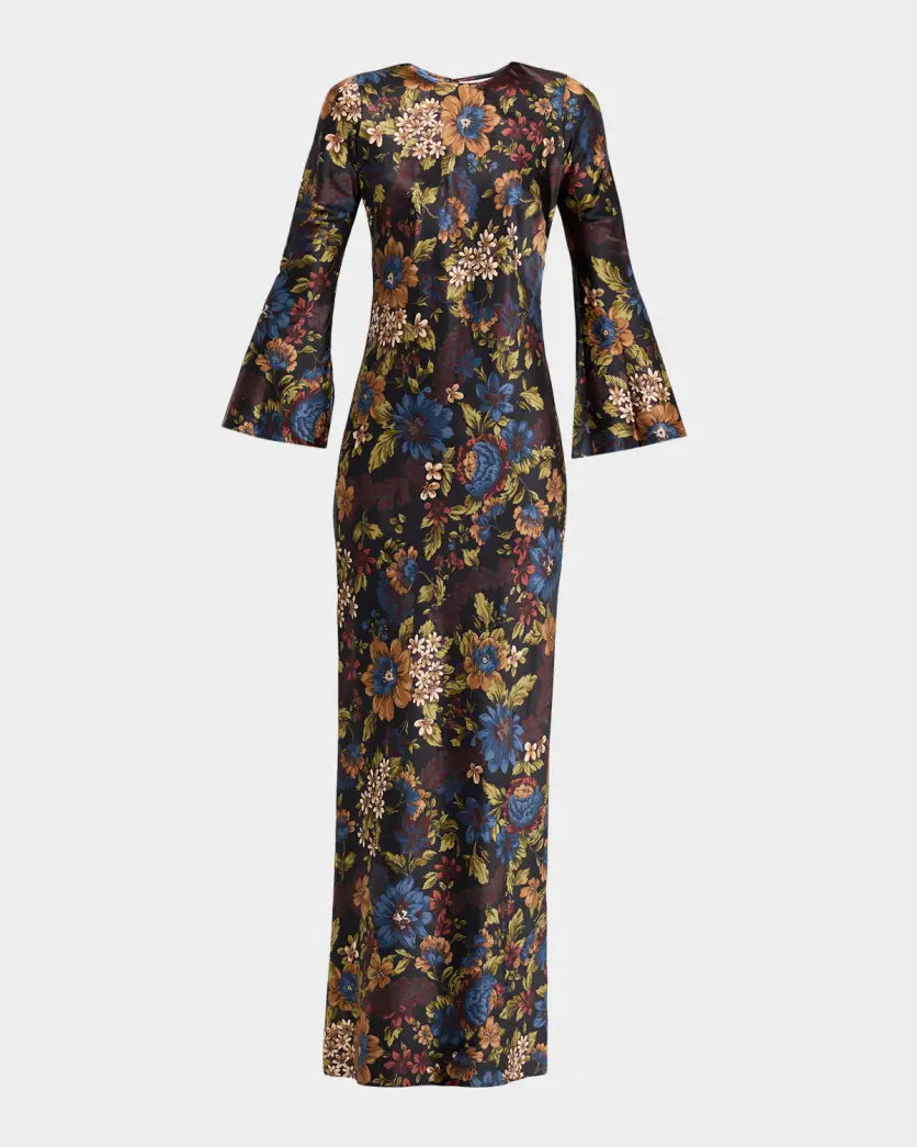 Veronica Beard Gemma Floral Long-Sleeve Maxi Dress