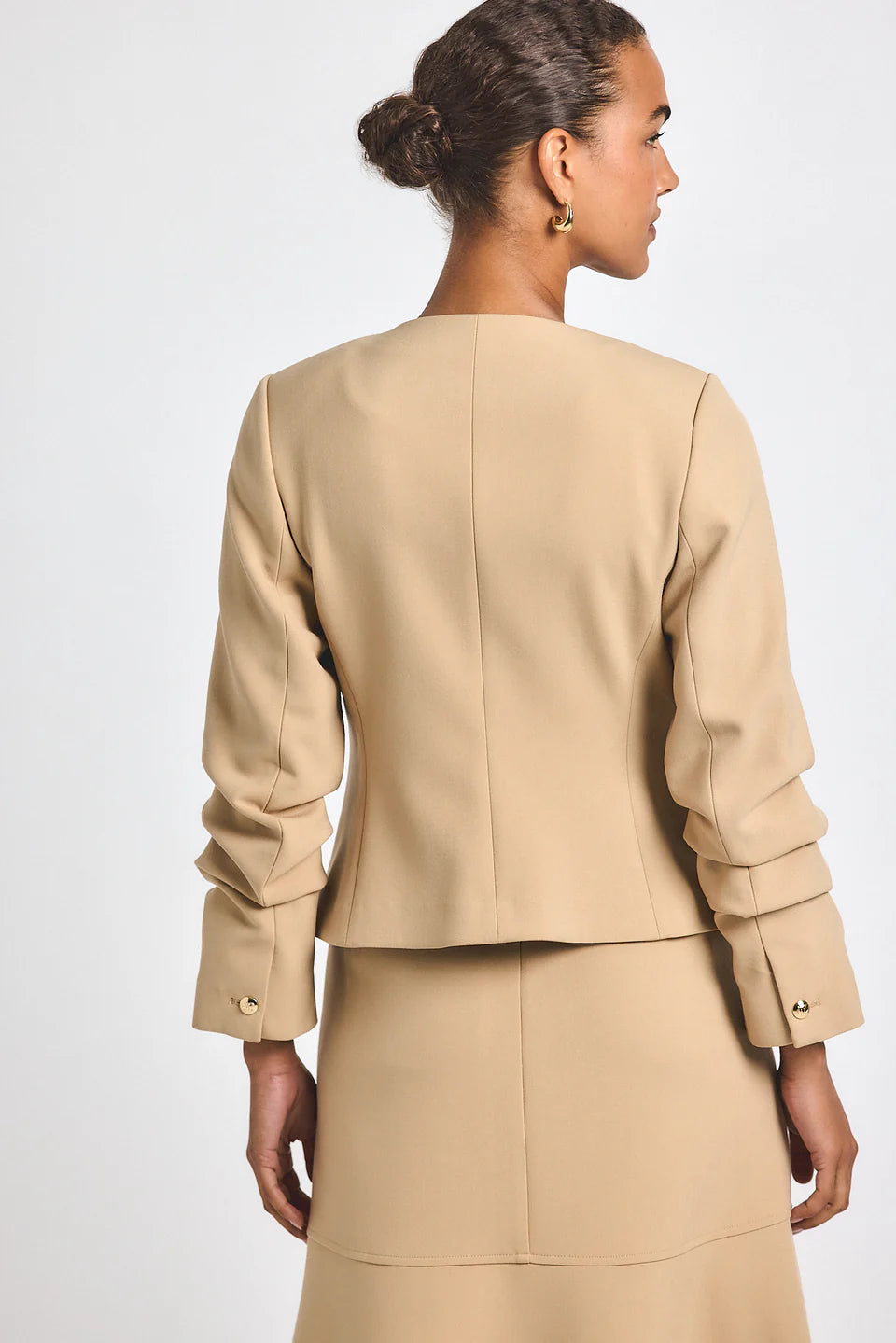 Derek Lam Novessa Ruched Sleeve Jacket