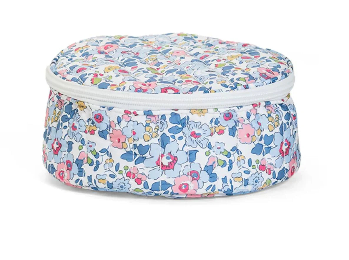 TRVL Designs Quilted Jewelry Round Case - Bridgehampton Floral
