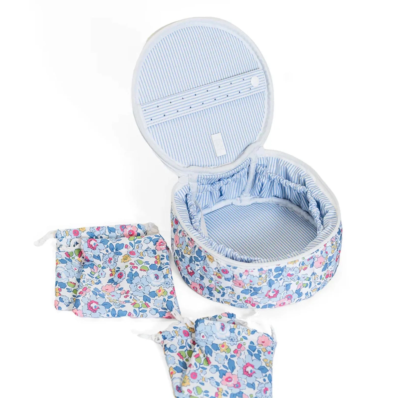 TRVL Designs Quilted Jewelry Round Case - Bridgehampton Floral