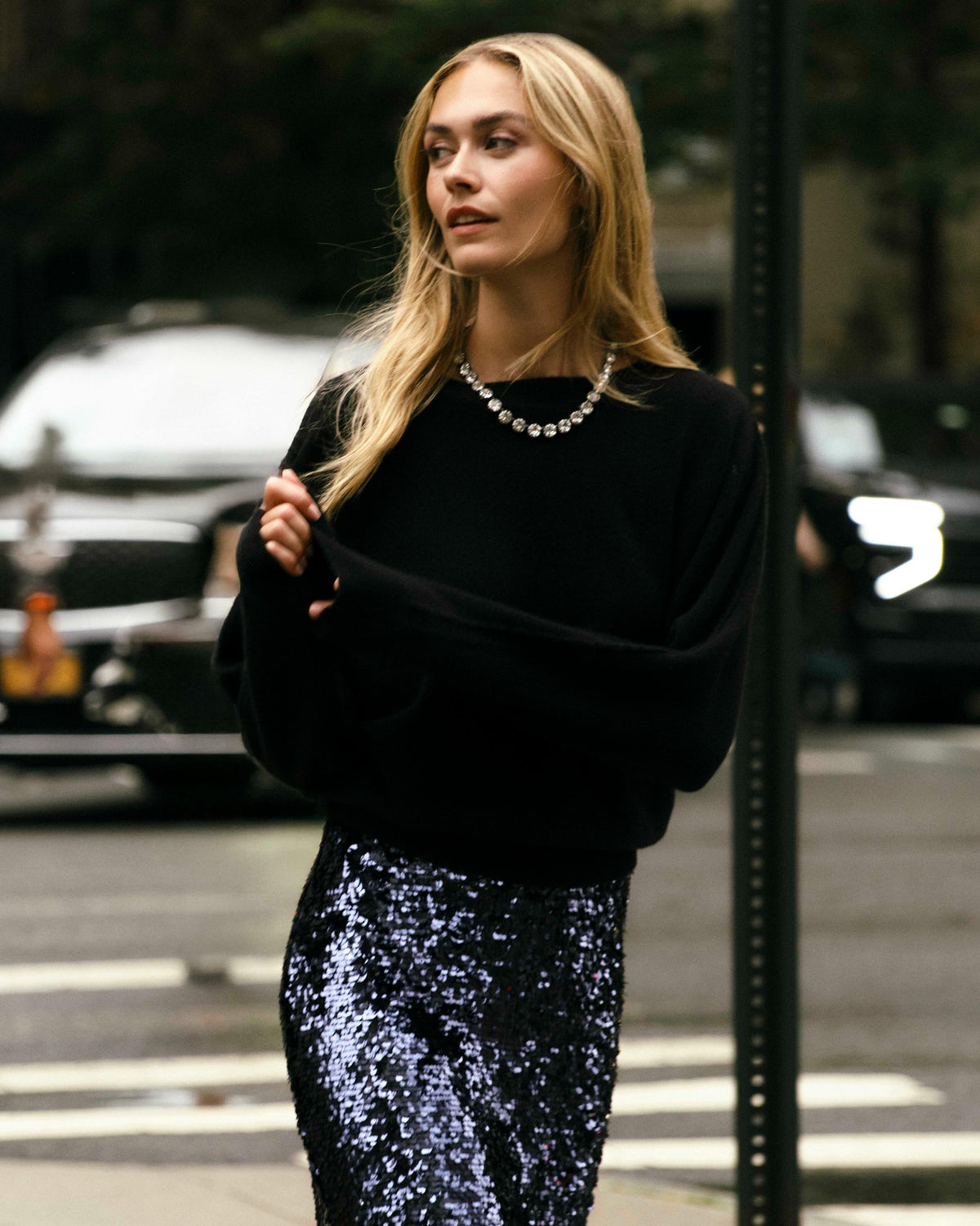 HO26 Mulberry Midi Skirt-Sapphire