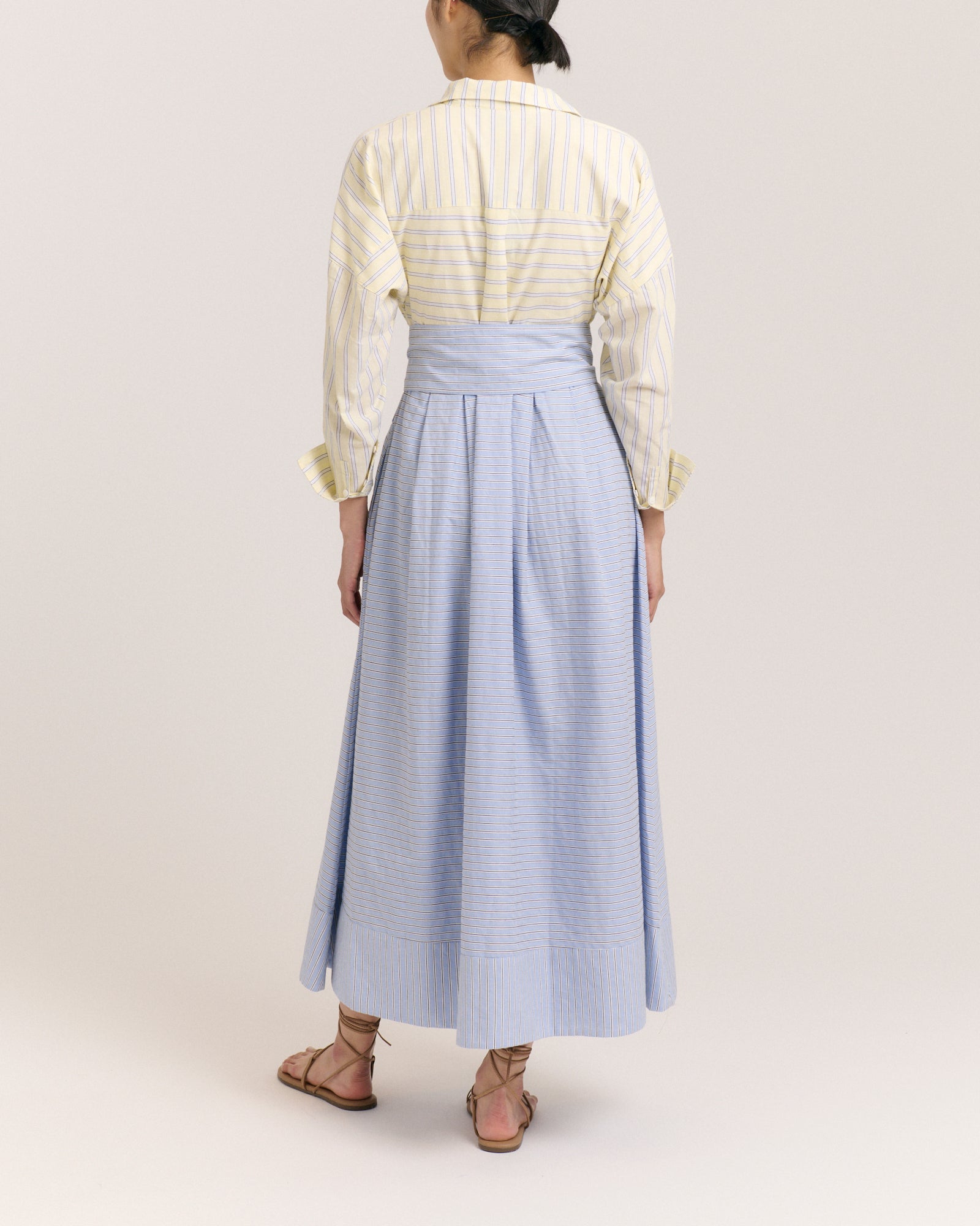 SU26 Johanna Dress-Banana Stripe
