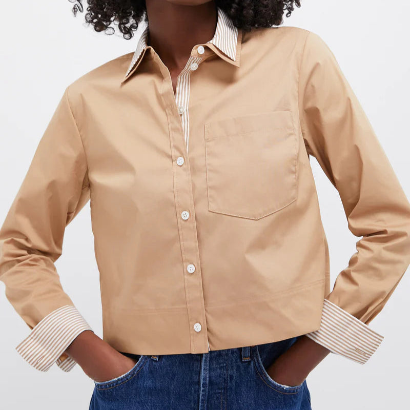 Veronica Beard Maia Top Double Collar Blouse