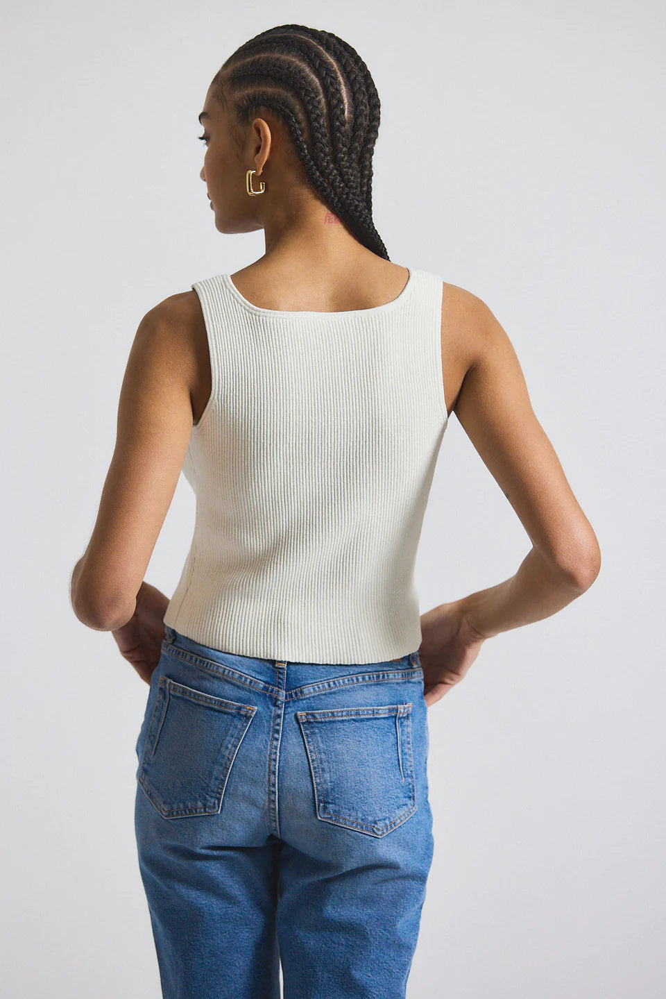 Derek Lam Sain Rib Knit Sweater Tank