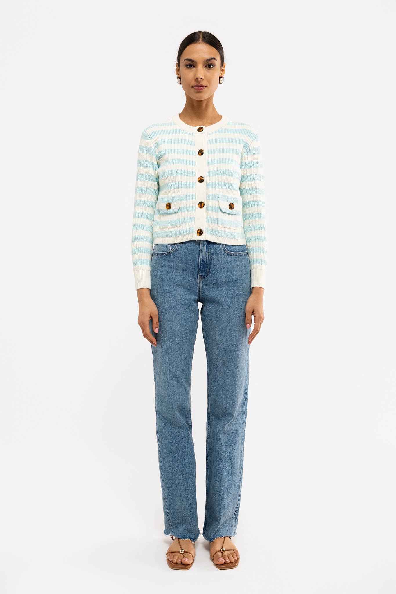 Smith & Quinn Laurel Sweater - Cream/Sea Salt Stripe