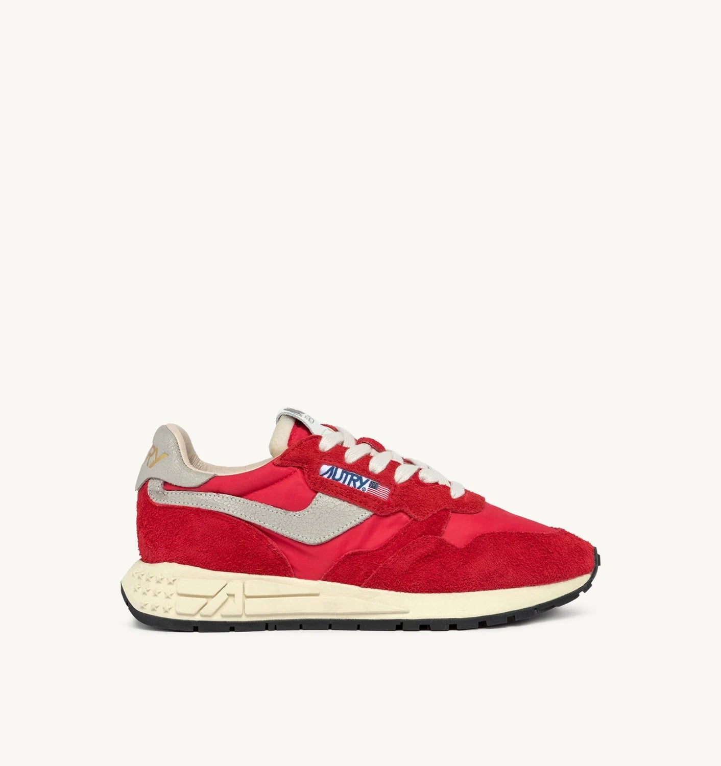Autry Reelwind Low Sneakers - Red Nylon/Suede