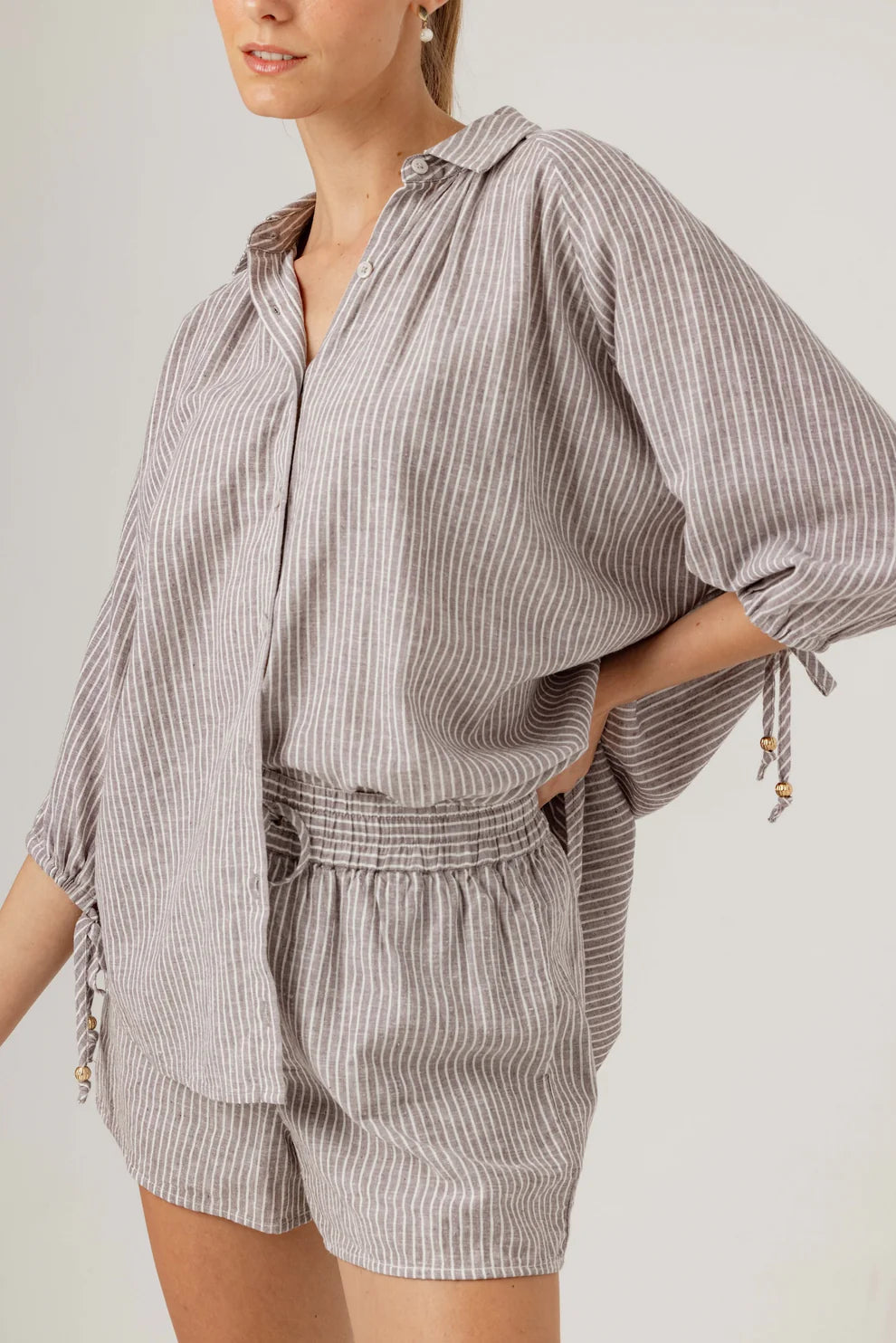 Sundays Stone Stripe Fisher Shirt