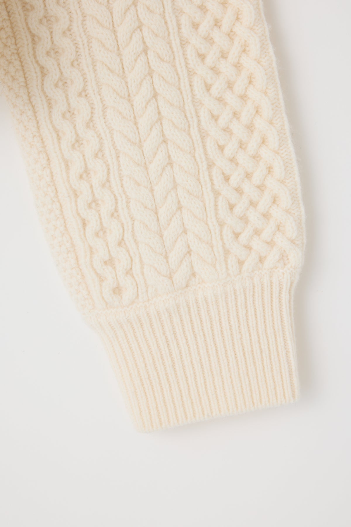 Moussy Vintage Panel Cabled Sweater - Ivory