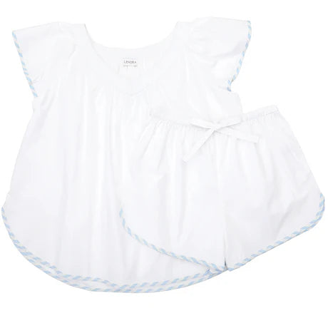 Lenora Vandy Scalloped Tape Trim Short Pajamas