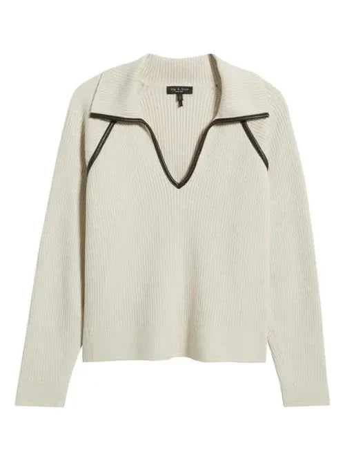 Rag & Bone Caterina Faux Leather Polo