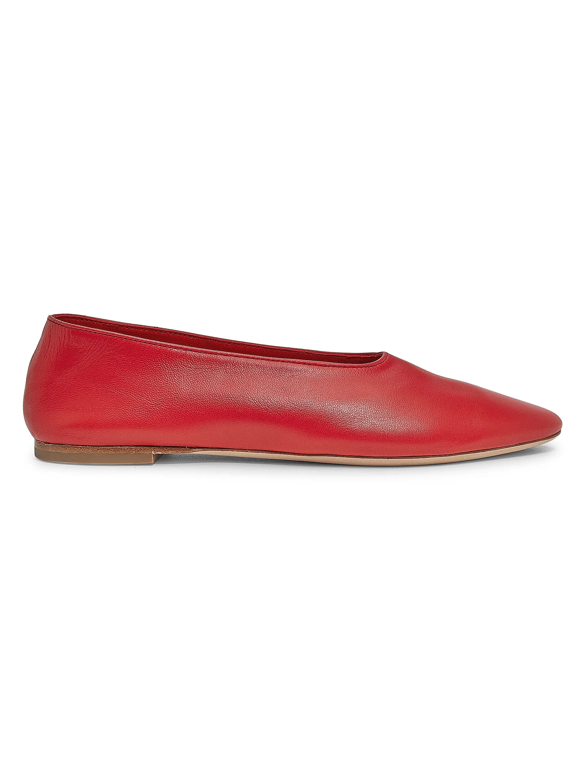 Staud Alba Ballet Flat - Red Rose