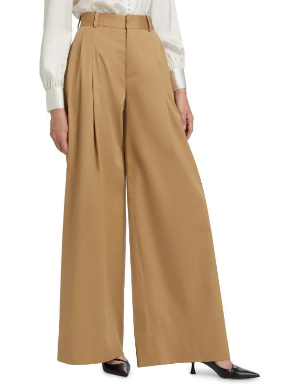 Frame Pleated Wide Leg Pant
