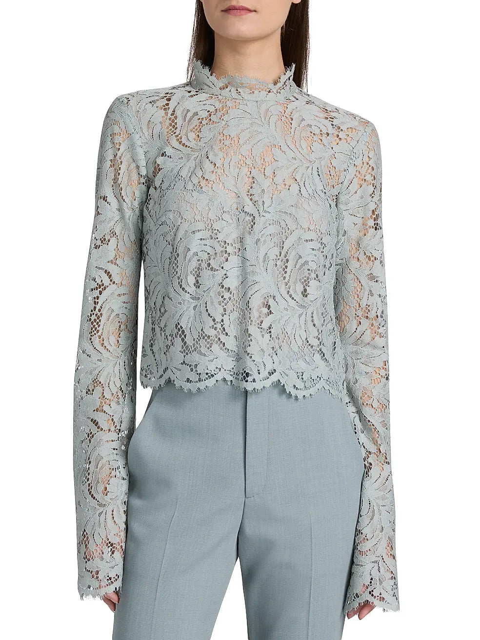 A.L.C. Margot Lace Top - Slate Blue