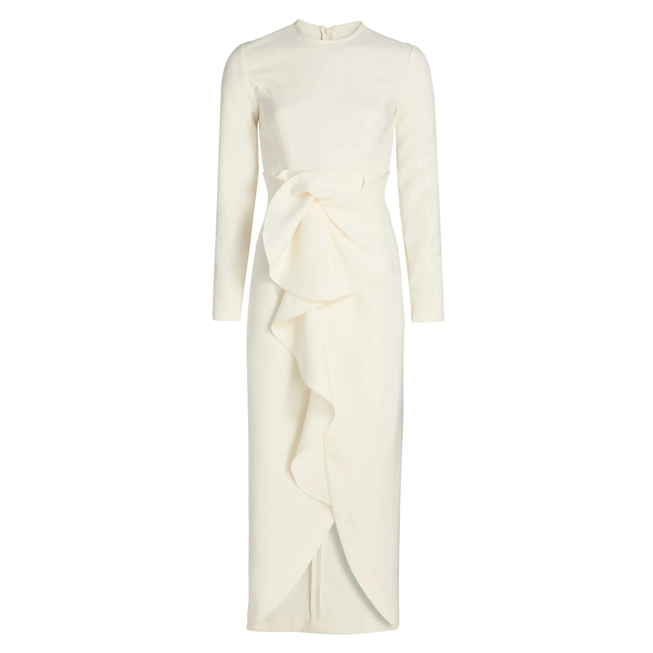 Kika Vargas Genzebe Dress - Ivory Crepe Kika Vargas Genzebe Dress - Ivory Crepe