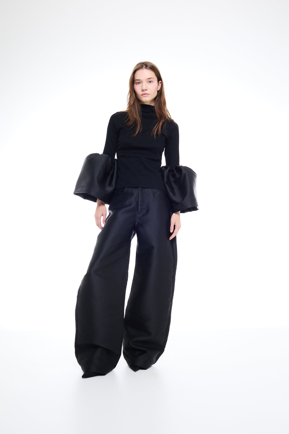 HEAVY SATIN BOYFRIENDS TROUSERS
