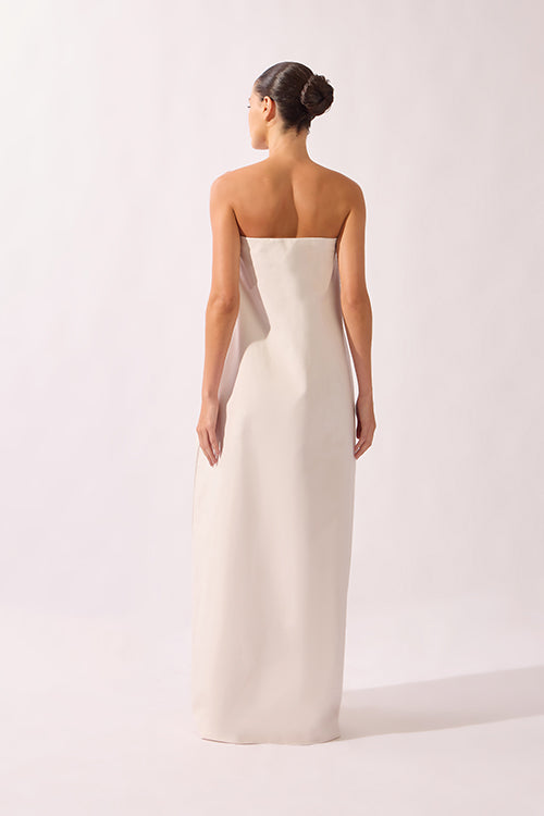 STRUCTURED PETAL MAXI DRESS