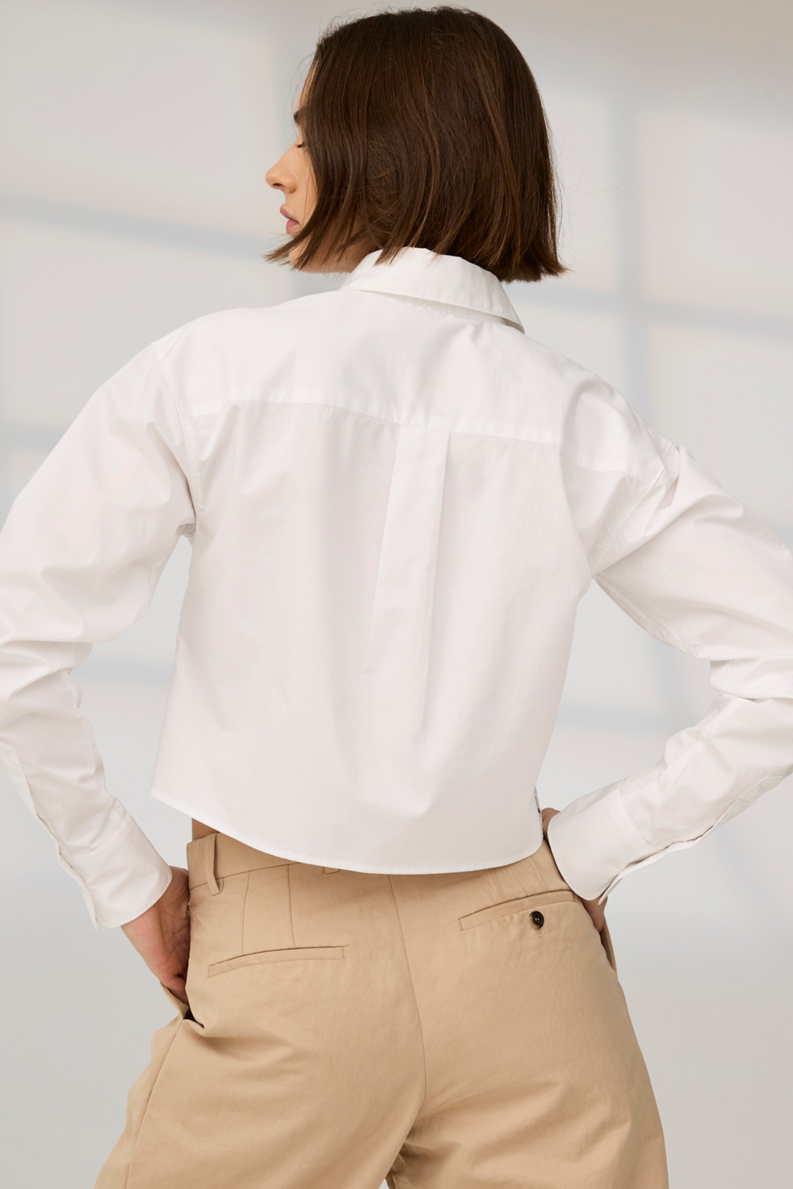 The Cropped Everything Shirt in White